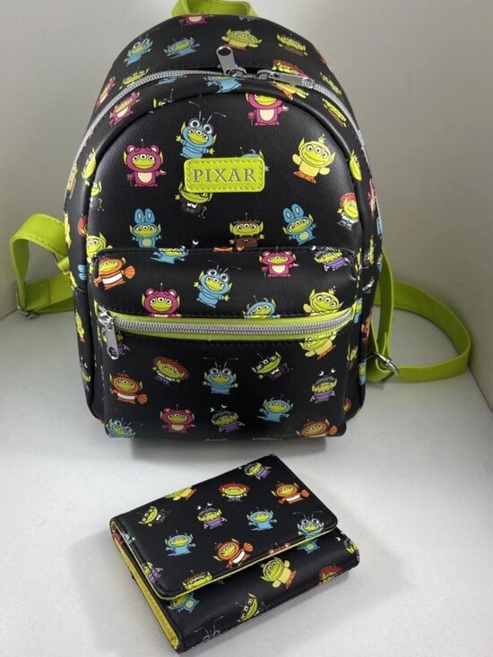 Loungefly Handbags - Disney Pixar Toy Story Alien Remix Mini Backpack Loungefly New With Wallet